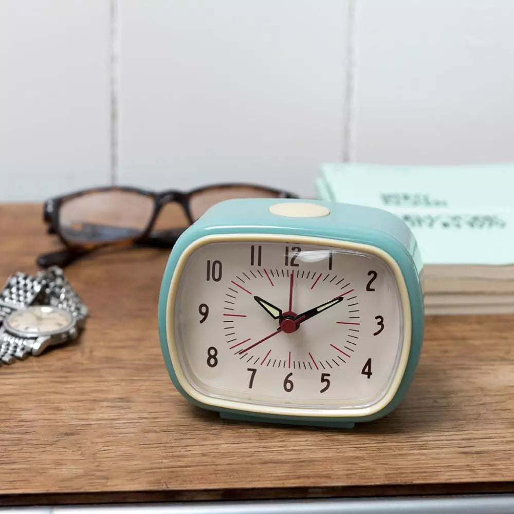 Retro Alarm Clock- Blue