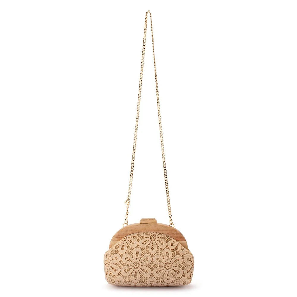 Bonnie Lace Clutch- Natural