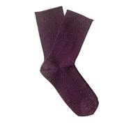 KLUE Glitter Lurex Socks - Burgundy