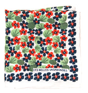 Mini Capucine Marine Silk Scarf - Presence Hamilton