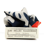 Mini Marine Arum Silk Scarf
