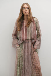 Crystalline Maxi Skirt- Shimmering Dawn Light - Presence Hamilton