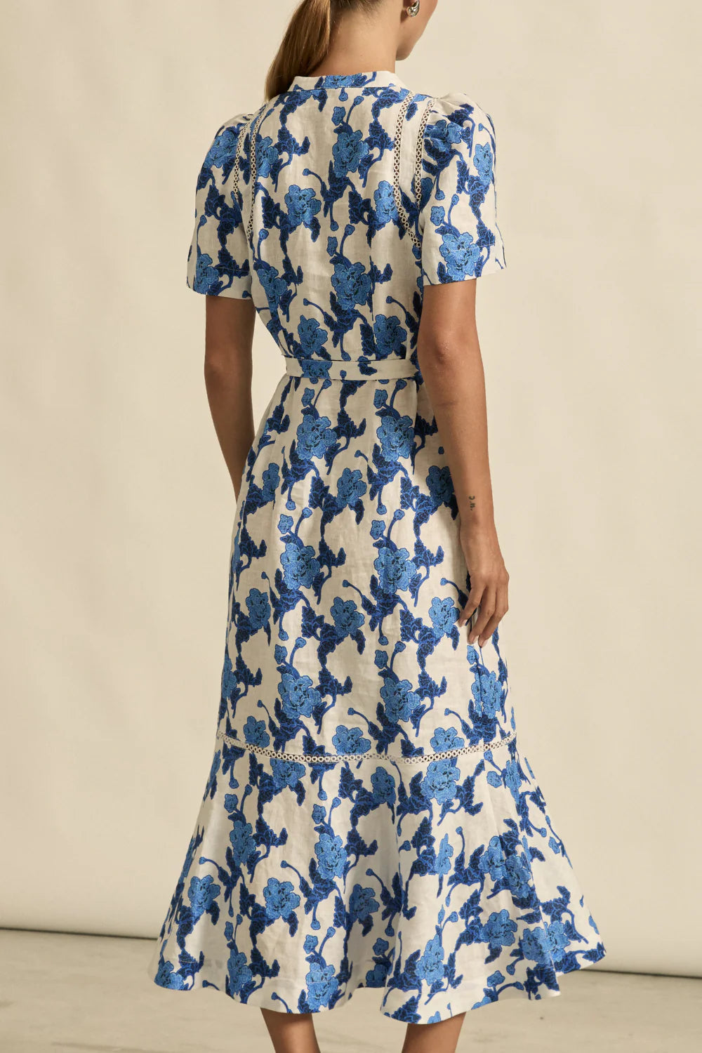 Linen Print Cable Dress