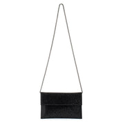 CARA Crystal Envlope Clutch- Black