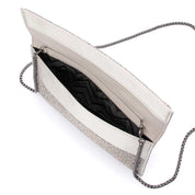 CARA Crystal Envlope Clutch-Gunmetal