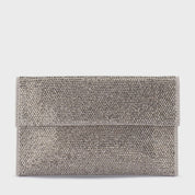 CARA Crystal Envlope Clutch-Gunmetal
