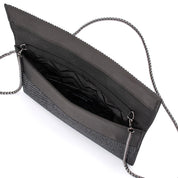CARA Crystal Envlope Clutch- Black