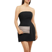 CARA Crystal Envlope Clutch- Champagne