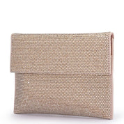 CARA Crystal Envlope Clutch- Champagne