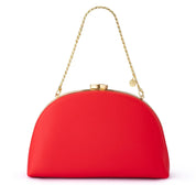 Celeste Curved Clutch- Red