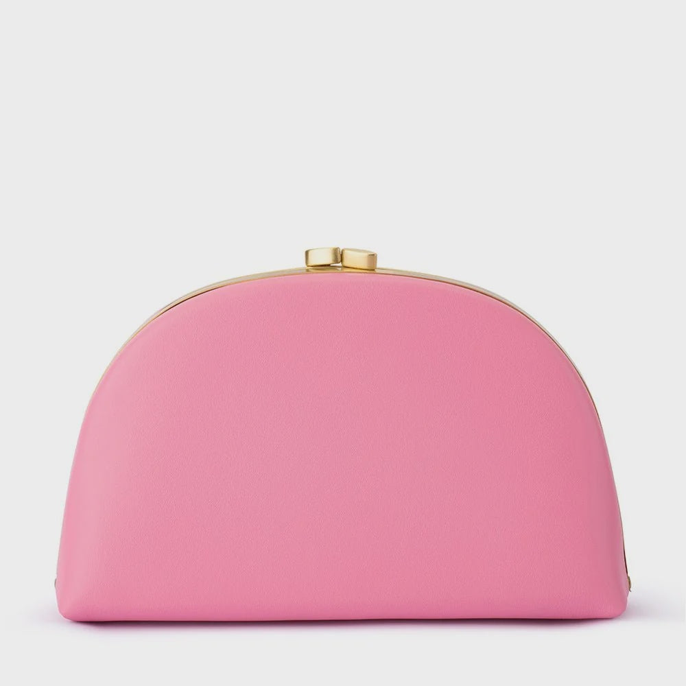 Celeste Curved Clutch- Pink