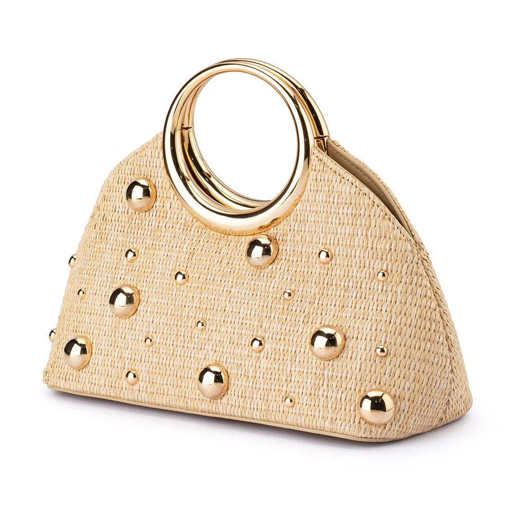 Charlotte Woven Top Handle Bag