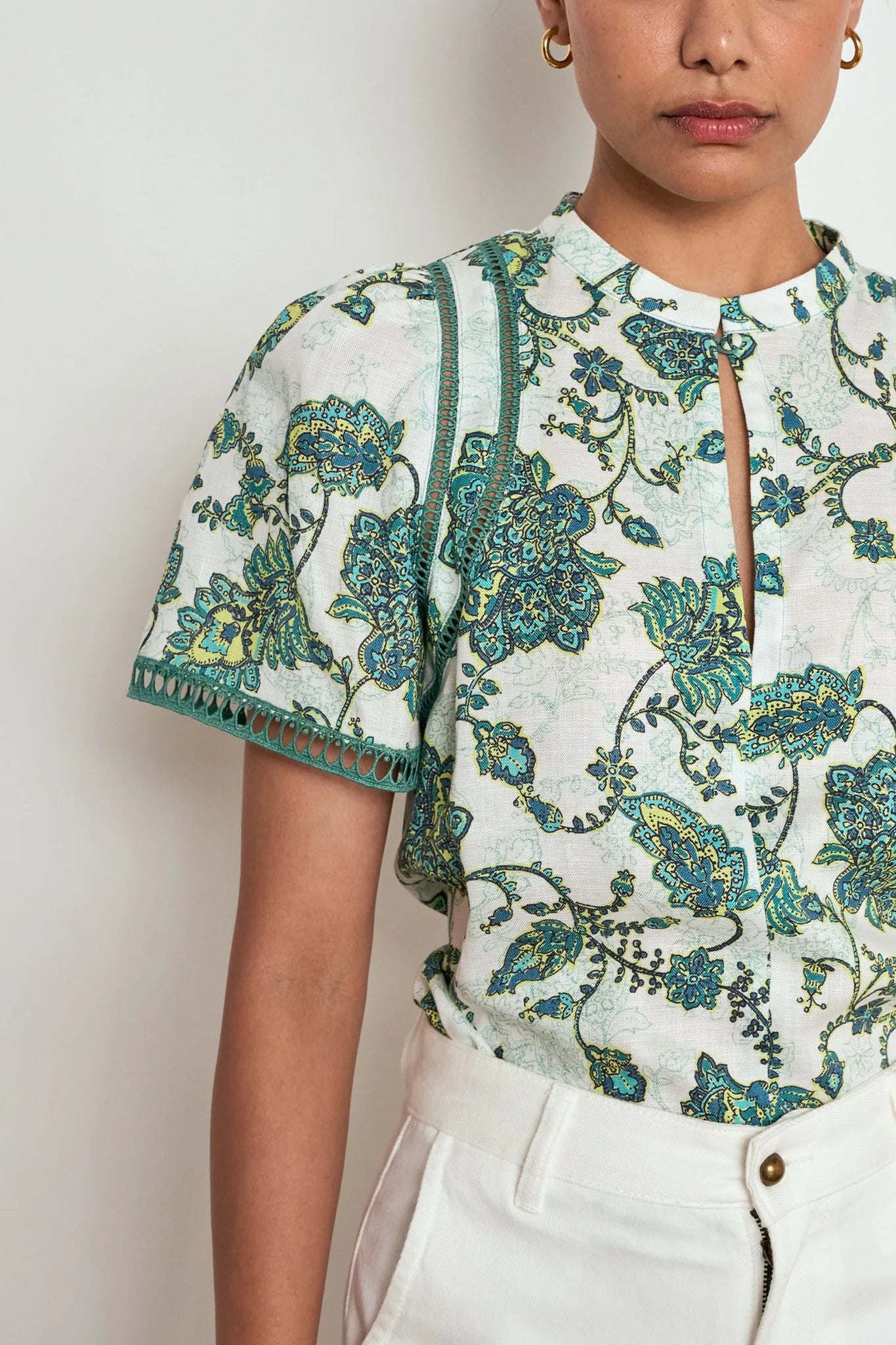 Charm Top - Garden Paisley