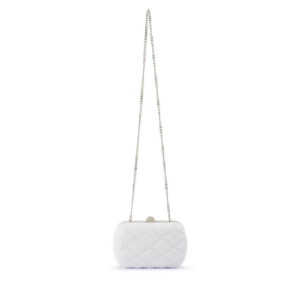 Claire Faux Pearl Clutch