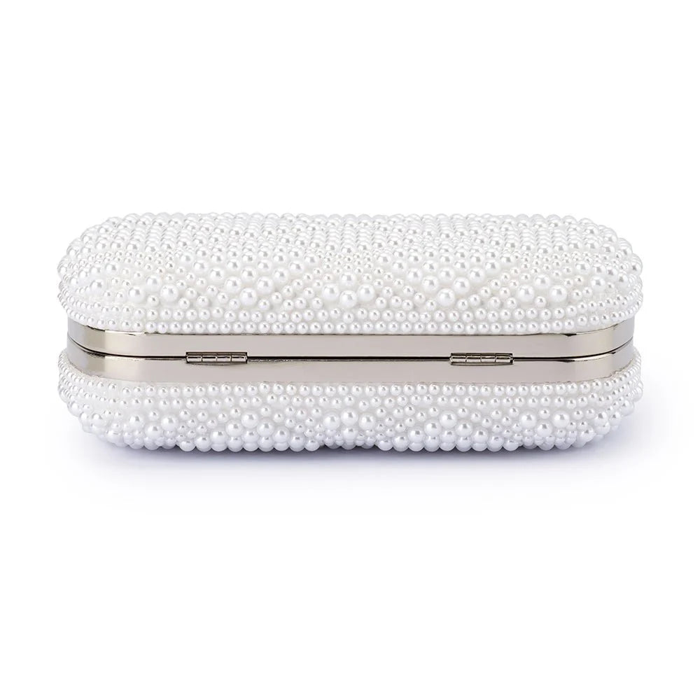 Claire Faux Pearl Clutch