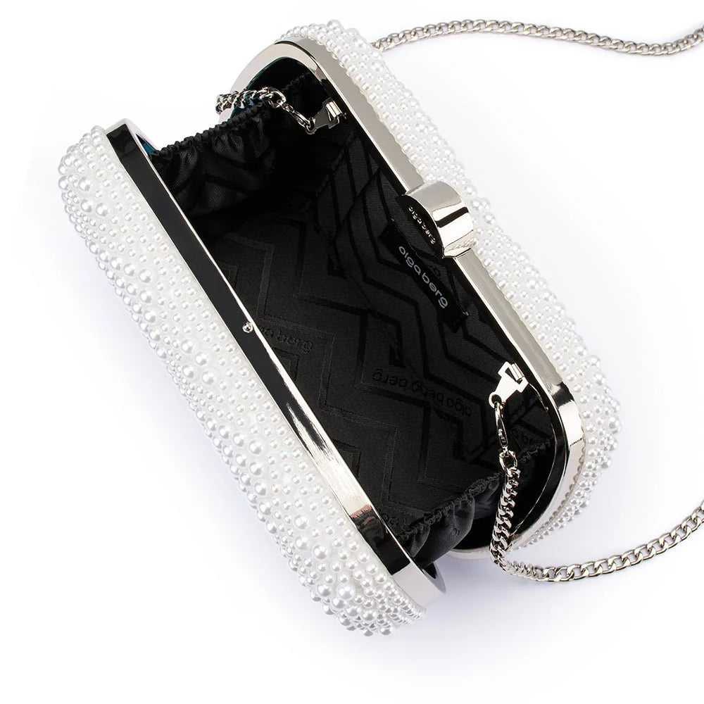 Claire Faux Pearl Clutch