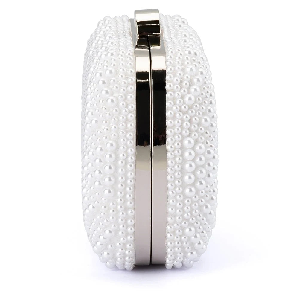 Claire Faux Pearl Clutch