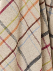 Bronte Windowpane Throw- Beige & Multi