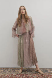 Crystalline Maxi Skirt- Shimmering Dawn Light