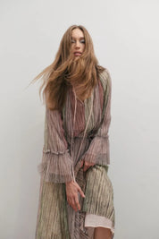 Crystalline Maxi Skirt- Shimmering Dawn Light