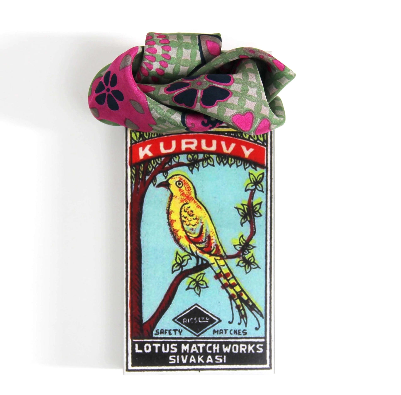 Mini Shippo Khaki Silk Scarf - Presence Hamilton