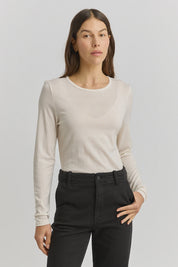 Crew Merino Tee - Warm White