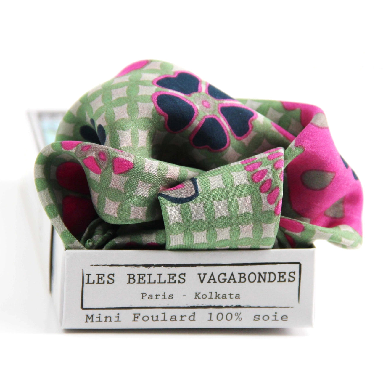 Mini Shippo Khaki Silk Scarf - Presence Hamilton