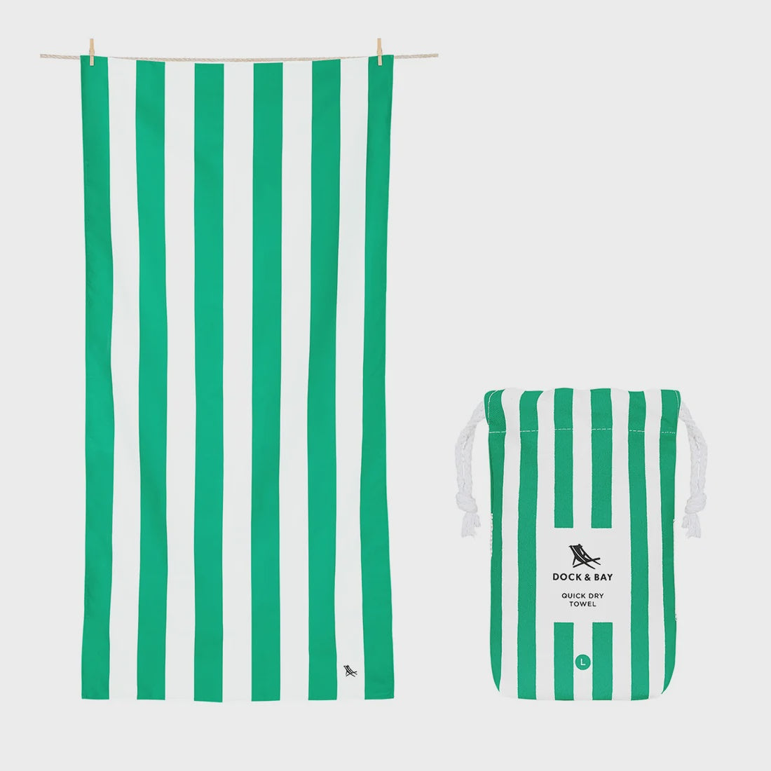 Quick Dry Beach Towel - Cancun Green