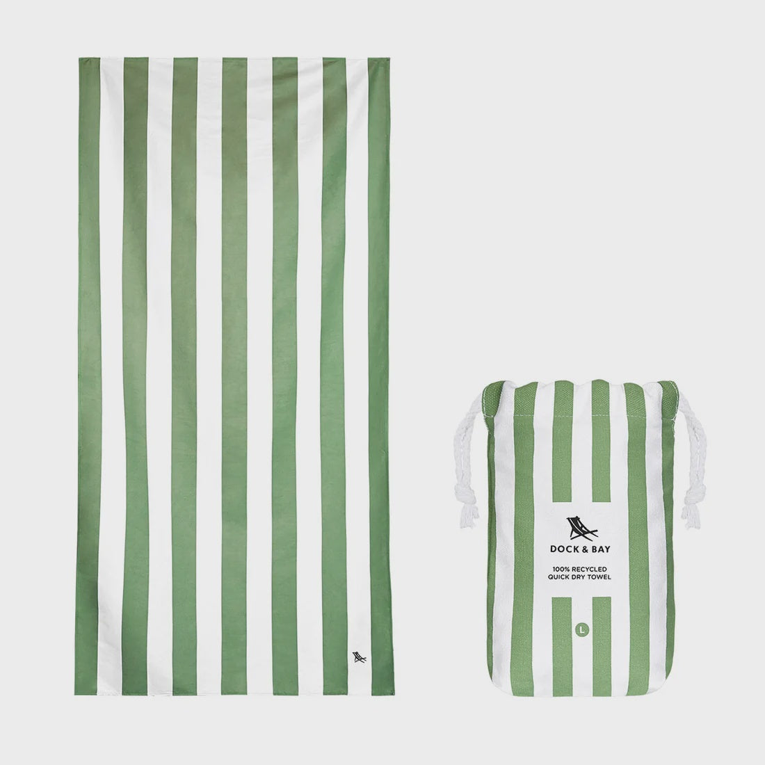 Quick Dry Beach Towel -Cayman Olive