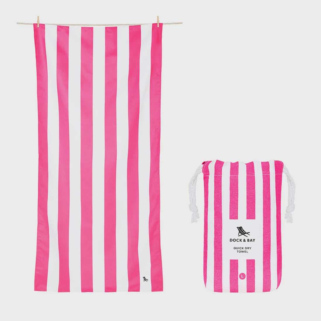 Quick Dry Beach Towel - Phi  Phi Pink