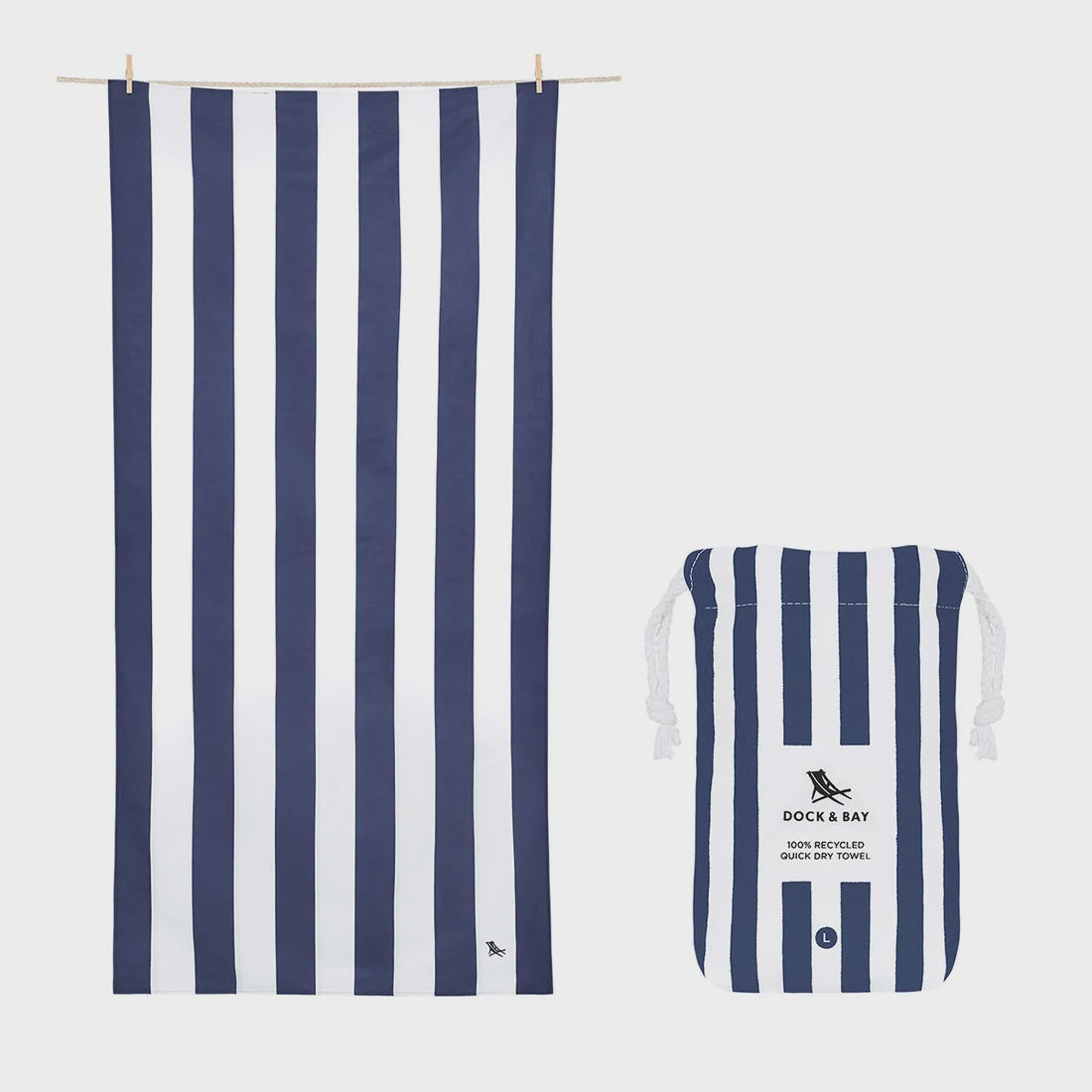 Quick Dry Beach Towel -Whitsunday Blue