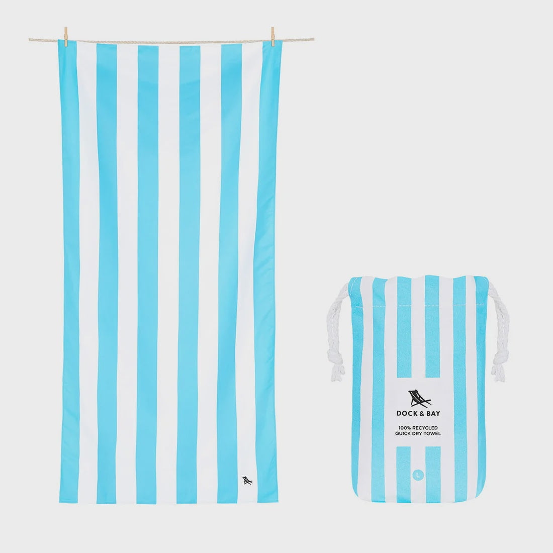 Quick Dry Beach Towel -Tulum Blue