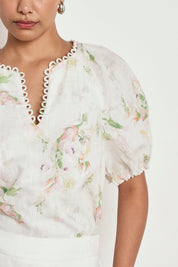 Perceive Top- Painterly Bloom