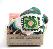 Mini Postcard Green Silk Scarf - Presence Hamilton
