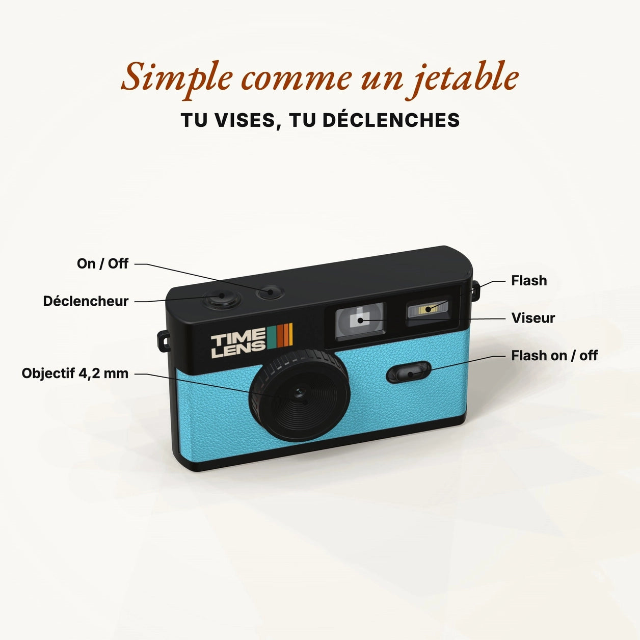 Timelens Digital Camera- Turquoise Blue