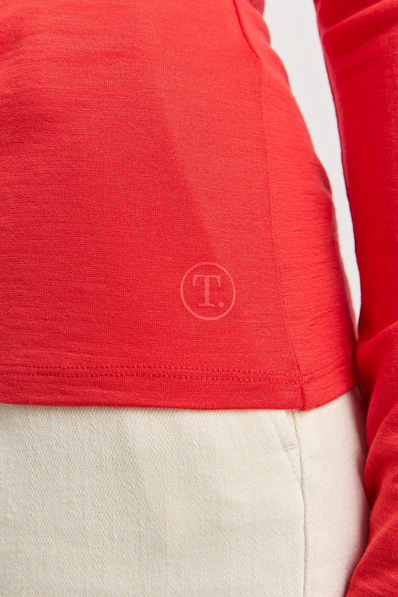 Crew Merino Tee - Poppy