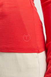 Crew Merino Tee - Poppy