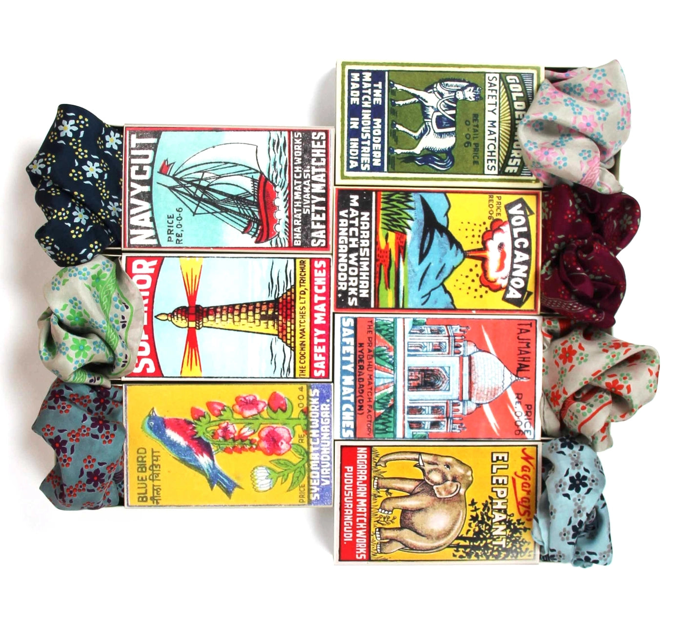 Mini Natasha Green Silk Scarf