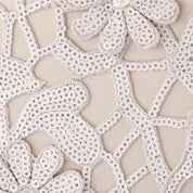 Elena Appliqued Clutch- Natural