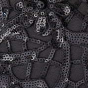 Elena Appliqued Clutch- Black
