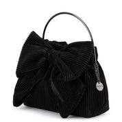 Elise Pleated Top Handle -Black - Presence Hamilton