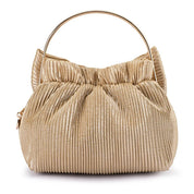 Elise Pleated Top Handle -Gold - Presence Hamilton