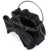 Elise Pleated Top Handle -Black - Presence Hamilton