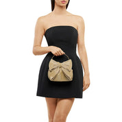 Elise Pleated Top Handle -Gold - Presence Hamilton