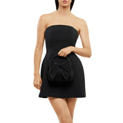 Elise Pleated Top Handle -Black - Presence Hamilton