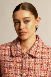 Plume Jacket- Berry Check