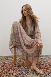 Crystalline Maxi Skirt- Shimmering Dawn Light - Presence Hamilton