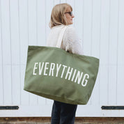 Everything - REALLY Big Oversized Tote Bag - Olive Green