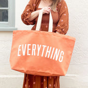 Everything -REALLY Big Oversized Tote Bag - Peach