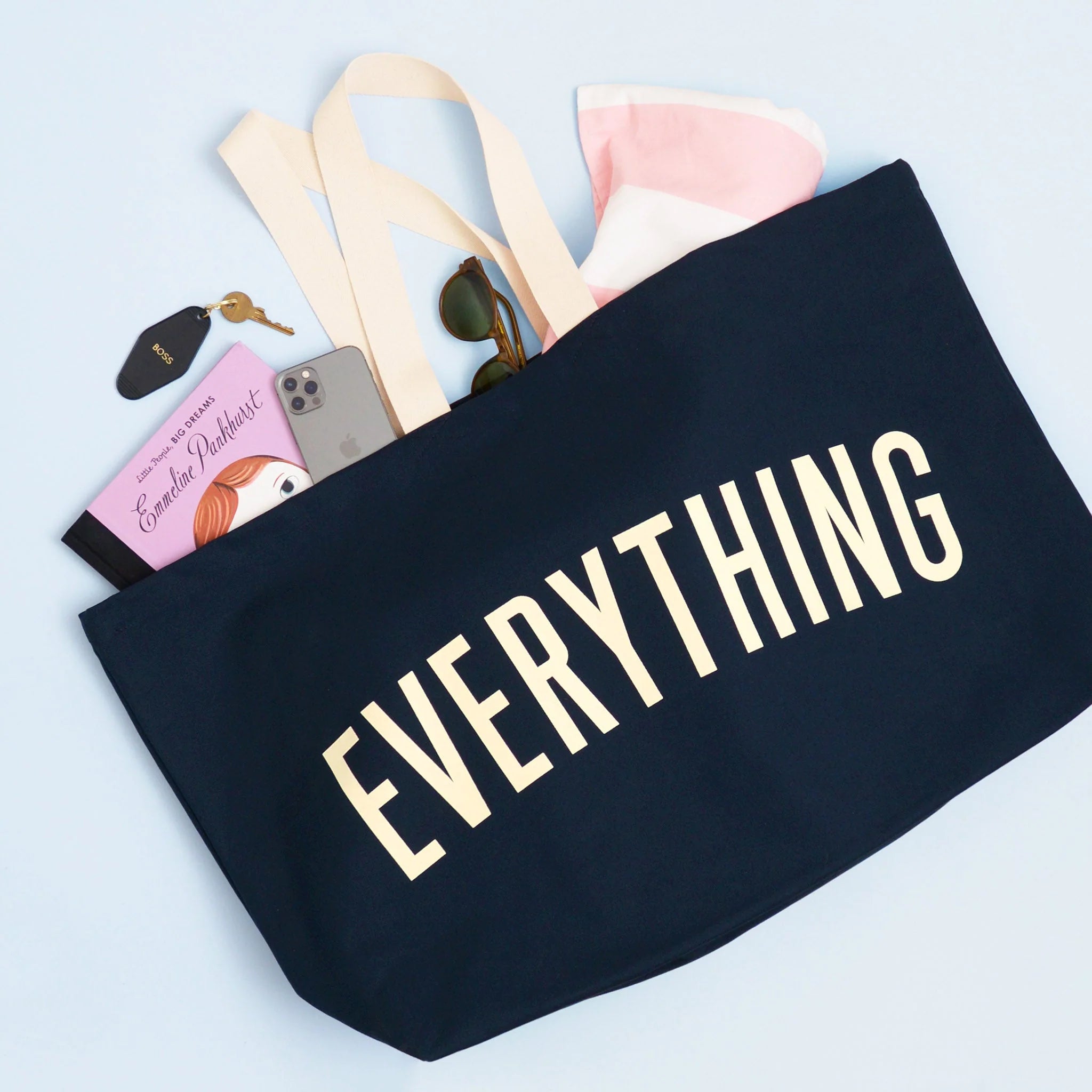 Everything - REALLY Big Oversized Tote Bag - Midnight Blue